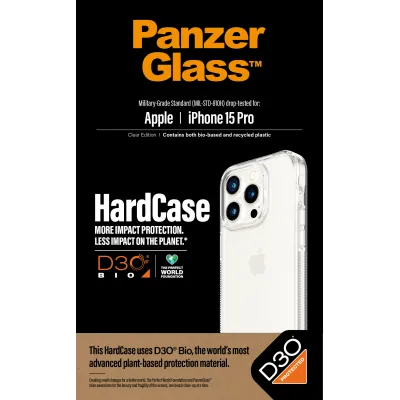 PanzerGlass - Puzdro HardCase D3O pre iPhone 15 Pro, transparentná