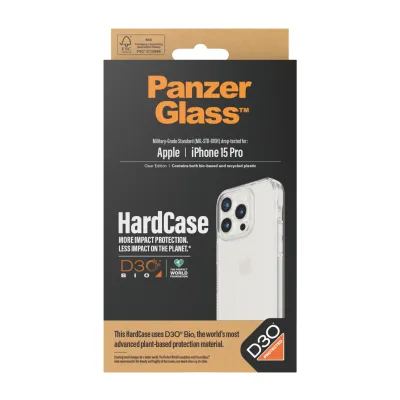 PanzerGlass - Puzdro HardCase D3O pre iPhone 15 Pro, transparentná