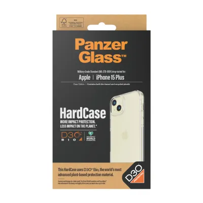 PanzerGlass - Puzdro HardCase D3O pre iPhone 15 Plus, transparentná