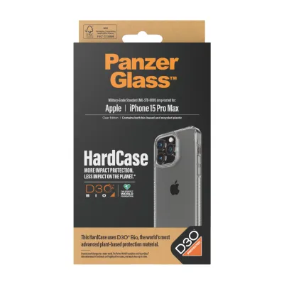 PanzerGlass - Puzdro HardCase D3O pre iPhone 15 Pro Max, transparentná