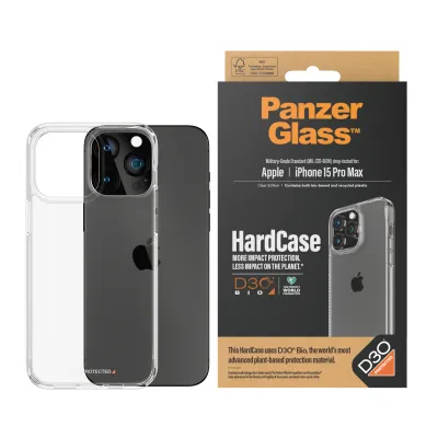 PanzerGlass - Puzdro HardCase D3O pre iPhone 15 Pro Max, transparentná