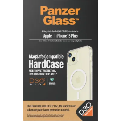 PanzerGlass - Puzdro HardCase D3O s MagSafe pre iPhone 15 Plus, transparentná