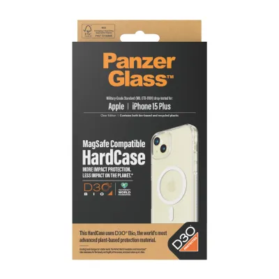 PanzerGlass - Puzdro HardCase D3O s MagSafe pre iPhone 15 Plus, transparentná