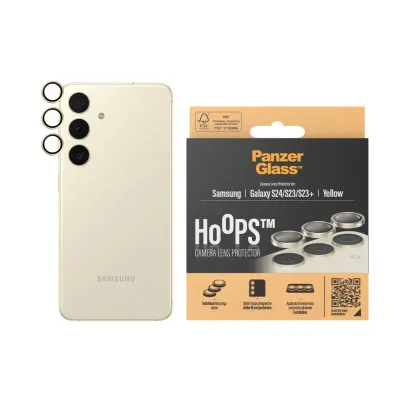 PanzerGlass - Ochranný kryt objektívu Hoops pre Samsung Galaxy S24/S23/S23+, žltá