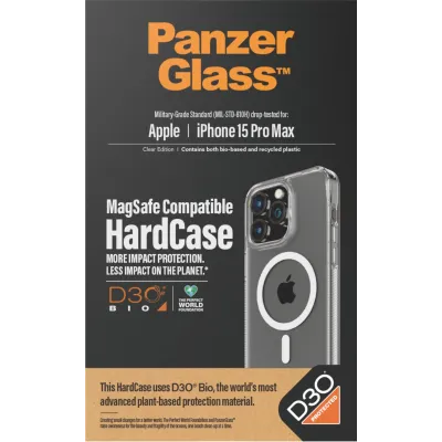 PanzerGlass - Puzdro HardCase D3O s MagSafe pre iPhone 15 Pro Max, transparentná