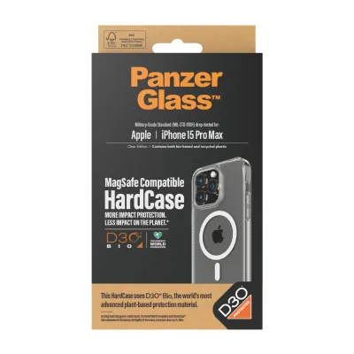 PanzerGlass - Puzdro HardCase D3O s MagSafe pre iPhone 15 Pro Max, transparentná