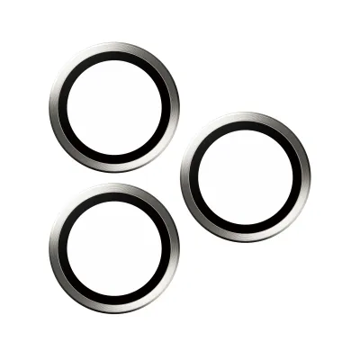 PanzerGlass - Ochranný kryt objektívu Hoops pre iPhone 15 Pro/15 Pro Max, white metal