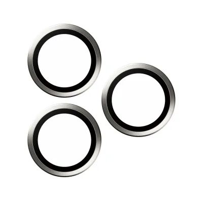 PanzerGlass - Ochranný kryt objektívu Hoops pre iPhone 15 Pro/15 Pro Max, white titanium