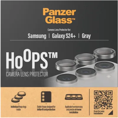 PanzerGlass - Ochranný kryt objektívu Hoops pre Samsung Galaxy S24+, šedá