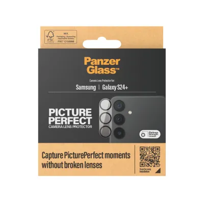 PanzerGlass - Ochranný kryt objektívu PicturePerfect pre Samsung Galaxy S24+, čierna
