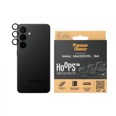 PanzerGlass - Ochranný kryt objektívu Hoops pre Samsung Galaxy S24/S23/S23+, čierna