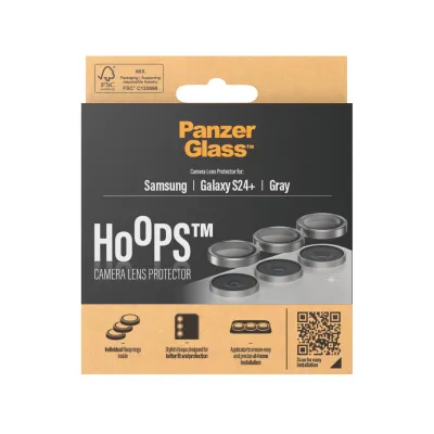 PanzerGlass - Ochranný kryt objektívu Hoops pre Samsung Galaxy S24+, šedá