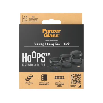 PanzerGlass - Ochranný kryt objektívu Hoops pre Samsung Galaxy S24+, čierna