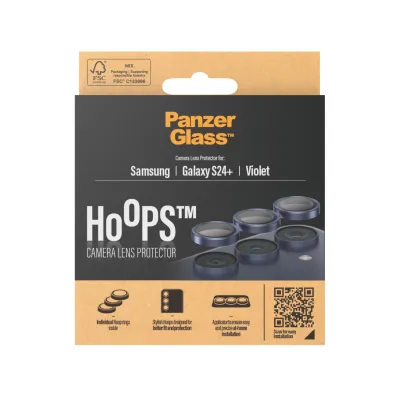 PanzerGlass - Ochranný kryt objektívu Hoops pre Samsung Galaxy S24+, fialová