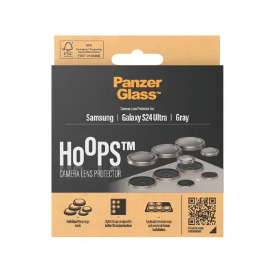 PanzerGlass - Ochranný kryt objektívu Hoops pre Samsung Galaxy S24 Ultra, šedá
