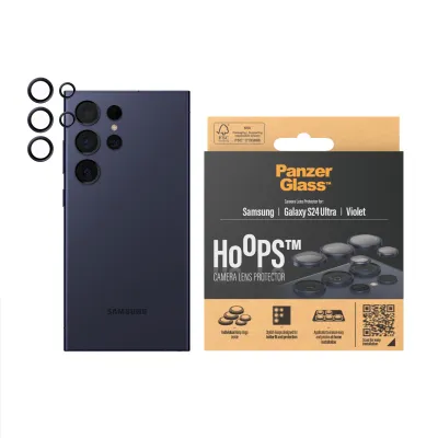 PanzerGlass - Ochranný kryt objektívu Hoops pre Samsung Galaxy S24 Ultra, fialová