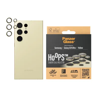PanzerGlass - Ochranný kryt objektívu Hoops pre Samsung Galaxy S24 Ultra, žltá