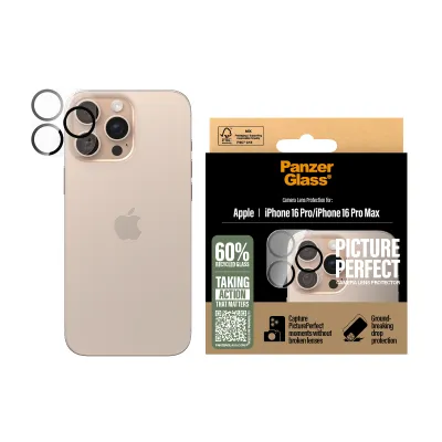 PanzerGlass - Ochranný kryt objektívu PicturePerfect pre iPhone 16 Pro/16 Pro Max, číra