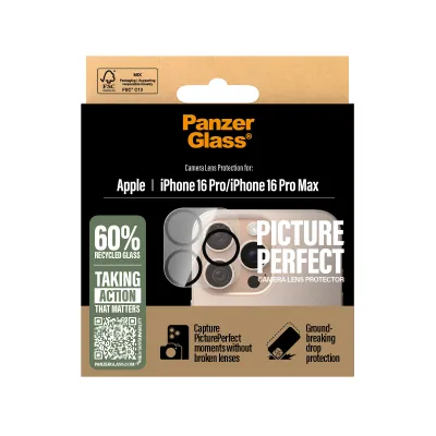 PanzerGlass - Ochranný kryt objektívu PicturePerfect pre iPhone 16 Pro/16 Pro Max, číra