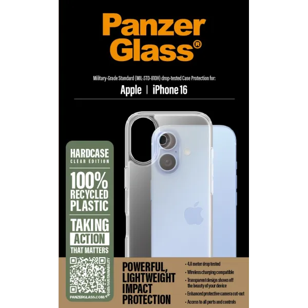 PanzerGlass - Puzdro HardCase pre iPhone 16, transparentná