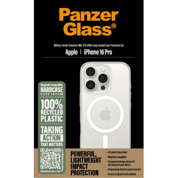 PanzerGlass - Puzdro HardCase s MagSafe pre iPhone 16 Pro, transparentná