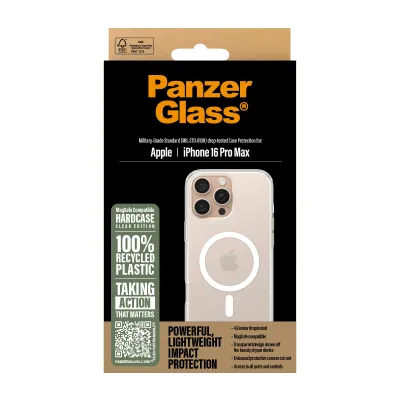 PanzerGlass - Puzdro HardCase s MagSafe pre iPhone 16 Pro Max, transparentná