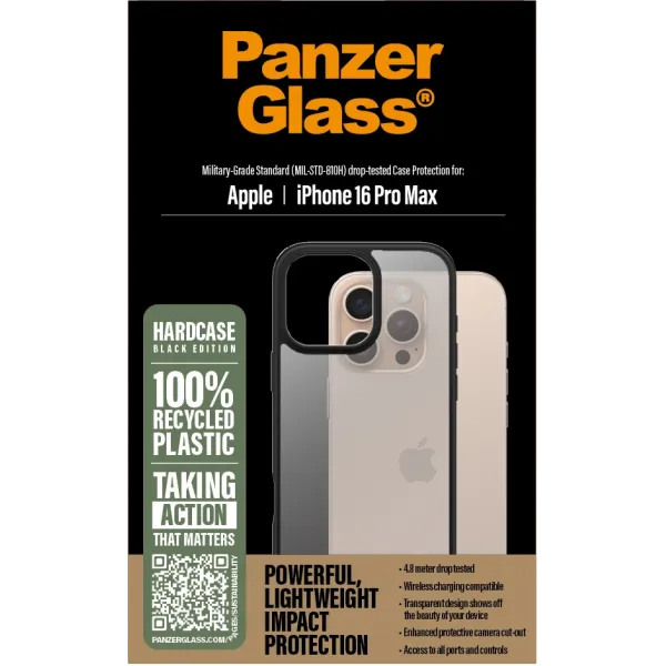 PanzerGlass - Puzdro HardCase pre iPhone 16 Pro Max, čierna