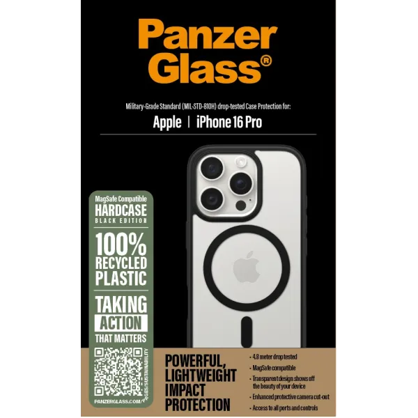 PanzerGlass - Puzdro HardCase s MagSafe pre iPhone 16 Pro, čierna