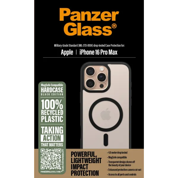 PanzerGlass - Puzdro HardCase s MagSafe pre iPhone 16 Pro Max, čierna