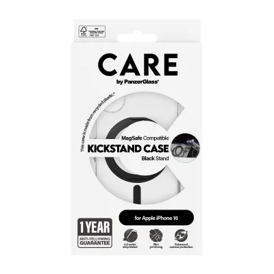 CARE - Puzdro Kickstand s MagSafe pre iPhone 16, čierna
