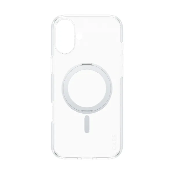 CARE - Puzdro Kickstand s MagSafe pre iPhone 16 Plus, strieborná