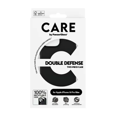 CARE - Puzdro Double Defense pre iPhone 16 Pro Max, čierna