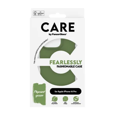 CARE - Puzdro Fearlessly pre iPhone 16 Pro, zelená