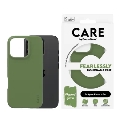 CARE - Puzdro Fearlessly pre iPhone 16 Pro, zelená