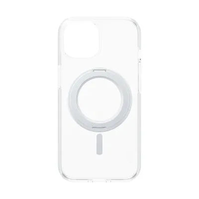 CARE - Puzdro Kickstand s MagSafe pre iPhone 15, strieborná