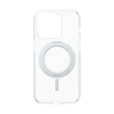 CARE - Puzdro Kickstand s MagSafe pre iPhone 15 Pro, strieborná