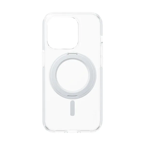 CARE - Puzdro Kickstand s MagSafe pre iPhone 15 Pro, strieborná