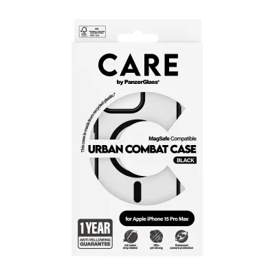 CARE - Puzdro Urban Combat s MagSafe pre iPhone 15 Pro Max, čierna