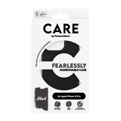 CARE - Puzdro Fearlessly pre iPhone 15 Pro, čierna