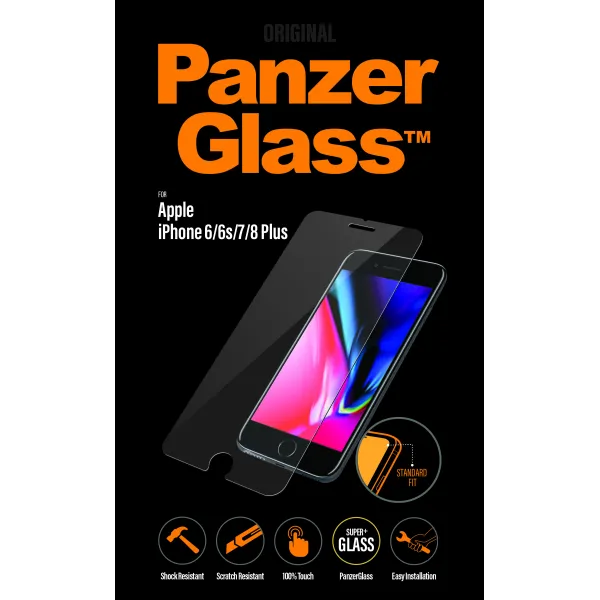 PanzerGlass - Tvrdené sklo pre iPhone 8/7/6S/6 Plus, číra