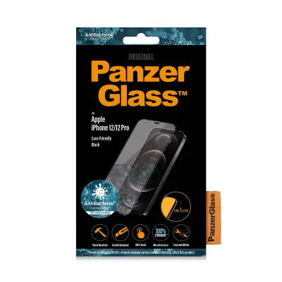 PanzerGlass - Tvrdené sklo Case Friendly AB pre iPhone 12/12 Pro, čierna
