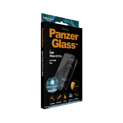 PanzerGlass - Tvrdené sklo Case Friendly AB pre iPhone 12/12 Pro, čierna