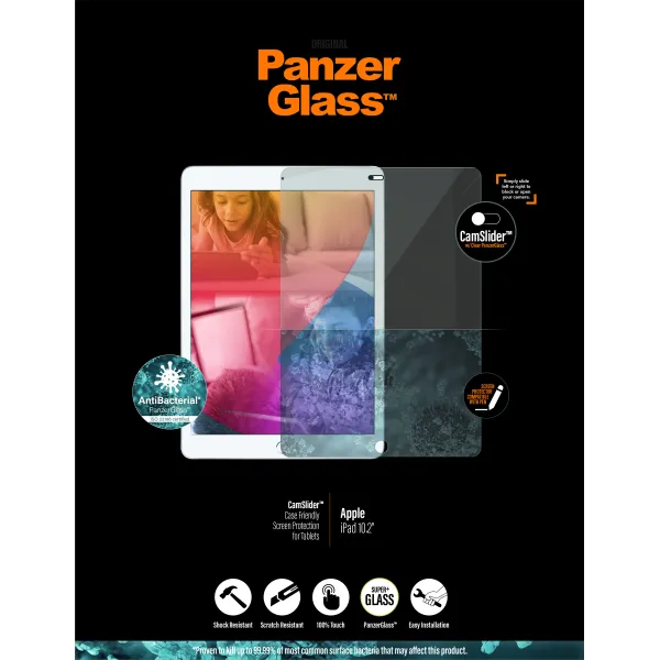 PanzerGlass - Tvrdené sklo Case Friendly CamSlider AB pre iPad 10,2", číra