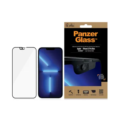 PanzerGlass - Tvrdené sklo Case Friendly CamSlider AB pre iPhone 13 Pro Max, čierna