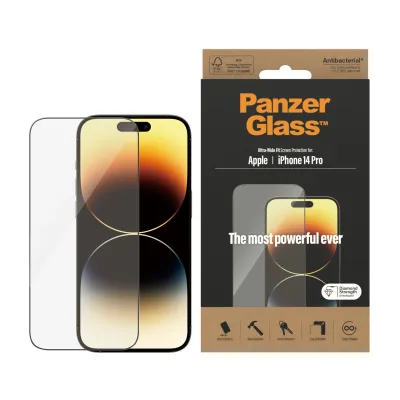 PanzerGlass - Tvrdené sklo UWF AB pre iPhone 14 Pro, čierna