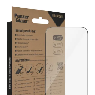 PanzerGlass - Tvrdené sklo UWF AB pre iPhone 14 Pro, čierna