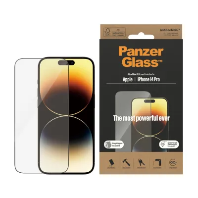 PanzerGlass - Tvrdené sklo UWF AB s aplikátorom pre iPhone 14 Pro, čierna
