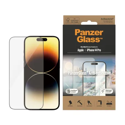 PanzerGlass - Tvrdené sklo UWF Anti-Reflective AB s aplikátorom pre iPhone 14 Pro, čierna