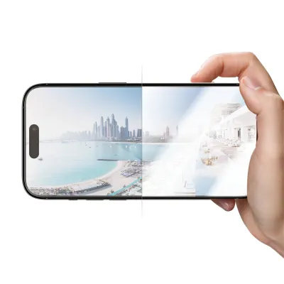 PanzerGlass - Tvrdené sklo UWF Anti-Reflective AB s aplikátorom pre iPhone 14 Pro, čierna