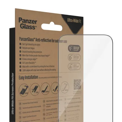 PanzerGlass - Tvrdené sklo UWF Anti-Reflective AB s aplikátorom pre iPhone 14 Pro, čierna